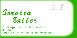 sarolta baller business card